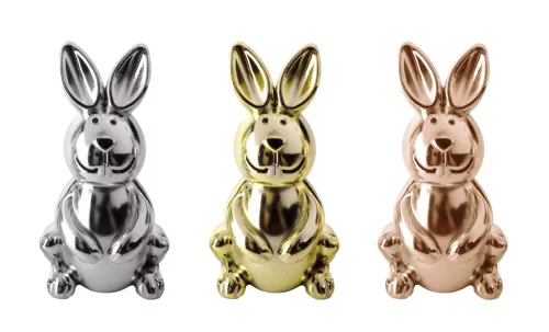 MŰANYAG NYÚL, ÜLŐ, FÉMES SZÍNŰ, ARANY/EZÜST/ROSEGOLD