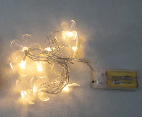 LED, 10 DARABOS VIRÁGFEJ GIRLAND