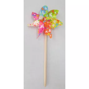 MŰANYAG SZÉLFORGÓ, MULTICOLOR, LEPKE MINTÁS