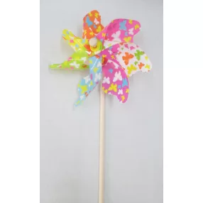MŰANYAG SZÉLFORGÓ, MULTICOLOR, LEPKE MINTÁS