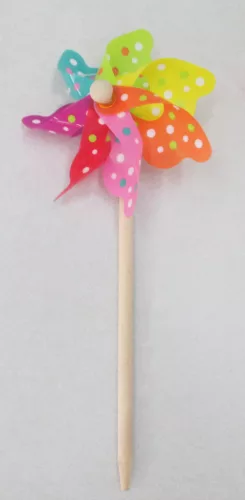MŰANYAG SZÉLFORGÓ, MULTICOLOR, PÖTTYÖS