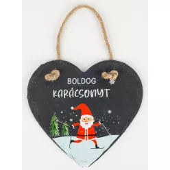   PALA KOPOGTATÓ SZÍV, MIKULÁS SÍEL, BOLDOG KARÁCSONYT FELIRAT