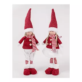 TEXTIL FIÚ VAGY LÁNY, ÁLLÓ, PIROS ÉS FEHÉR