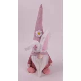 TEXTIL NYÚLSZAKÁLL ÜLŐ, RÓZSASZÍN, VIRÁGS SAPKÁS