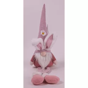   TEXTIL NYÚLSZAKÁLL LÓGÓ LÁBÚ, RÓZSASZÍN, VIRÁGS SAPKÁS