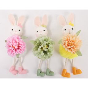 TEXTIL AKASZTÓS NYÚL VIRÁGFEJJEL