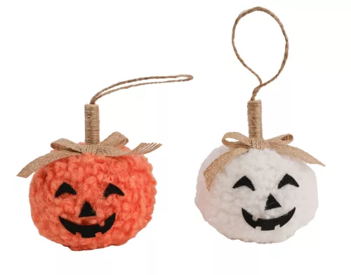 TEXTIL AKASZTÓS HALLOWEEN TÖK, FEHÉR VAGY NARANCSSÁRGA