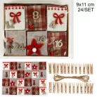 TEXTIL ADVENTI NAPTÁR SZÜTYŐ, 24 NAP, PIROS