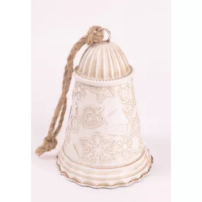 BÁDOG KOLOMP, AKASZTÓS, MÉZESKALÁCS FIGURÁS, FEHÉR