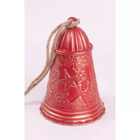 BÁDOG KOLOMP, AKASZTÓS, MÉZESKALÁCS FIGURÁS, PIROS