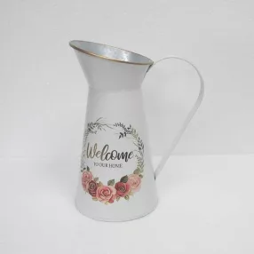   BÁDOG KIÖNTŐ, VIRÁG KOSZORÚ, WELCOME TO OUR HOME FELIRAT