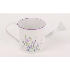 BÁDOG ÖNTÖZŐ KANNA, LILA VIRÁGOS