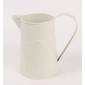 BÁDOG KIÖNTŐ, TÖRT FEHÉR, FLOWERS GARDEN FELIRAT