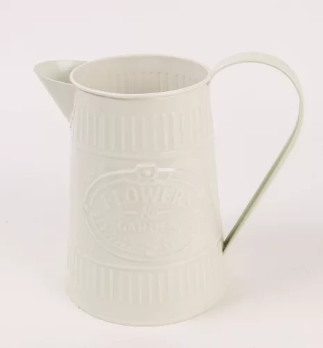 BÁDOG KIÖNTŐ, TÖRT FEHÉR, FLOWERS GARDEN FELIRAT