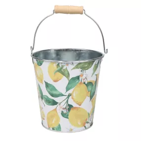 BÁDOG VÖDÖR, KEREK, CITROMOS