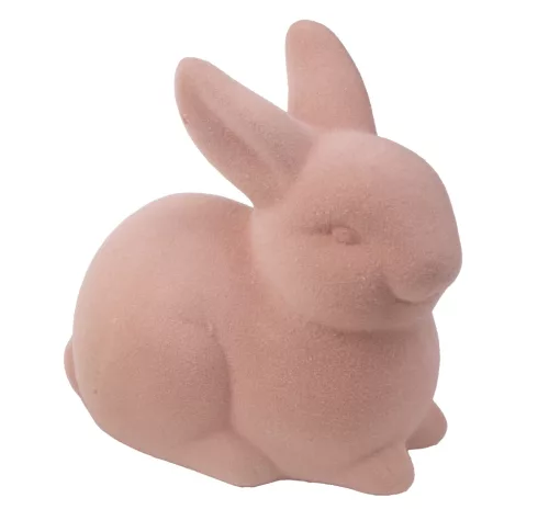 KERÁMIA NYÚL, FLOKKOLT, RÓZSASZÍN