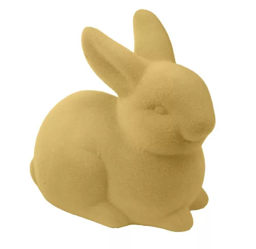 KERÁMIA NYÚL, FLOKKOLT, SÁRGA