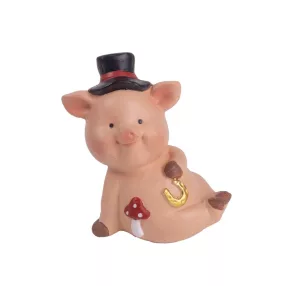 KERÁMIA MALAC KALAPBAN, PATKÓVAL ÉS GOMBÁVAL,