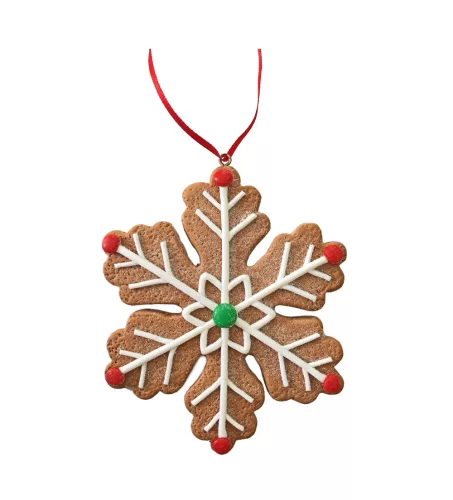 DEKOR AKASZTÓS AGYAG HÓPEHELY, MÉZES BARNA