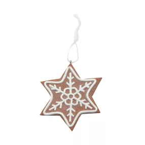   DEKOR AKASZTÓS AGYAG MÉZESKALÁCS CSILLAG, HÓPEHELY MINTÁS