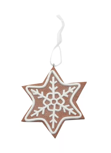 DEKOR AKASZTÓS AGYAG MÉZESKALÁCS CSILLAG, HÓPEHELY MINTÁS