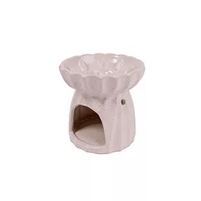 KERÁMIA OLAJMÉCSES, BORDÁZOTT, IVORY