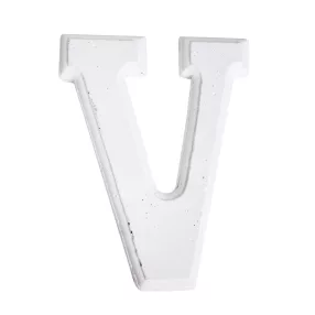 DEKOR KERÁMIA BETŰ V, FEHÉR