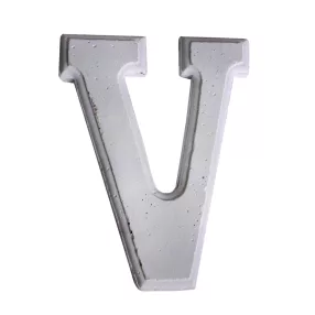 DEKOR KERÁMIA BETŰ V, SZÜRKE