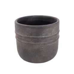BETON KASPÓ KEREK, 2 VONAL MINTÁS, FEKETE