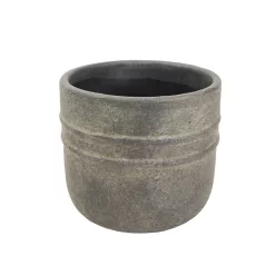 BETON KASPÓ KEREK, 2 VONAL MINTÁS, FEKETE
