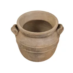 BETON KASPÓ KEREK, FÜLLEL, 2 VONAL MINTÁS, VINTAGE HOMOK