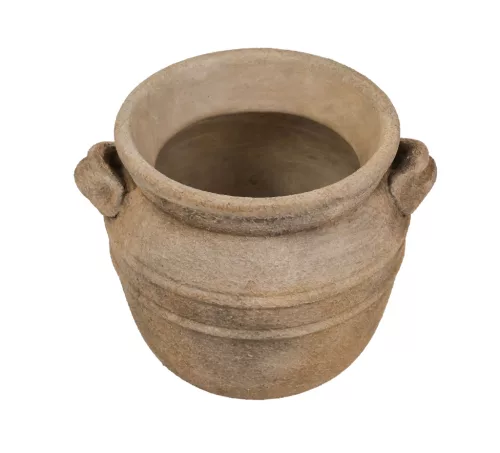 BETON KASPÓ KEREK, FÜLLEL, 2 VONAL MINTÁS, VINTAGE HOMOK