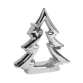 PORCELÁN FENYŐFA, ÁTTÖRT, EZÜST