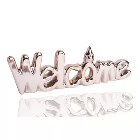 PORCELÁN WELCOME FELIRAT, ROSEGOLD