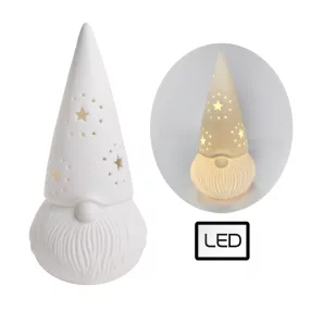 PORCELÁN LEDDEL, KARÁCSONYI MANÓ, FEHÉR