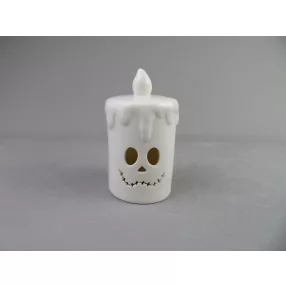 PORCELÁN LED GYERTYA, FRANKY, FEHÉR