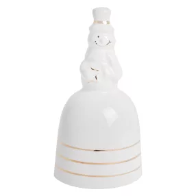 PORCELÁN CSENGŐ, HÓEMBER, FEHÉR ARANY