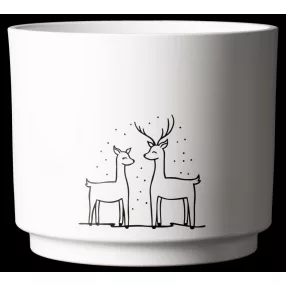 KERÁMIA KASPÓ, OSLO WINTER, DEER, FEHÉR