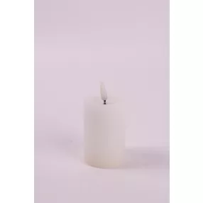 LEDES WAX GYERTYA, LÁNGEFFEKTTEL, RUSZTIKUS, FEHÉR