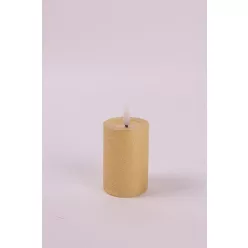 LEDES WAX GYERTYA, LÁNGEFFEKTTEL, RUSZTIKUS, ARANY