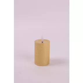 LEDES WAX GYERTYA, LÁNGEFFEKTTEL, RUSZTIKUS, ARANY