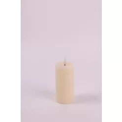 LEDES WAX GYERTYA, LÁNGEFFEKTTEL, RUSZTIKUS, KRÉM