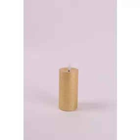LEDES WAX GYERTYA, LÁNGEFFEKTTEL, RUSZTIKUS, ARANY