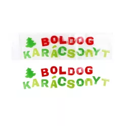 ABLAKZSELÉ BOLDOG KARÁCSONYT FELIRAT