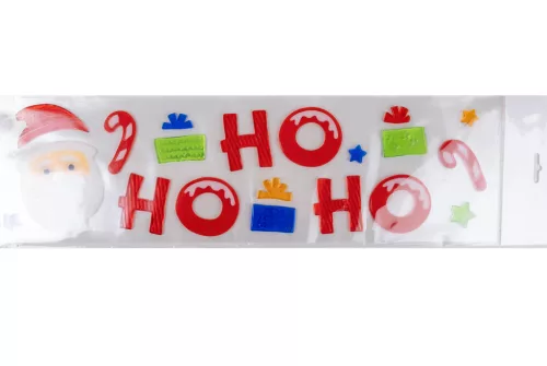 ABLAKZSELÉ MIKULÁS FEJ,  HO HO HO FELIRAT