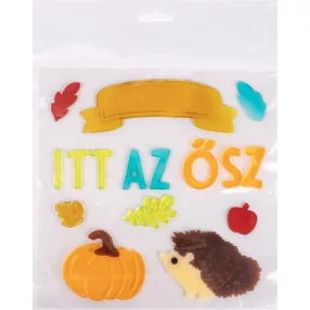 ABLAKZSELÉ SÜNDISZNÓ, TÖK,  ITT AZ ŐSZ FELIRATTAL