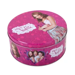 FÉM DOBOZ, KEREK, VIOLETTA,