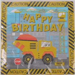   PARTY PAPÍR SZALVÉTA, 20 DARABOS, ÚTÉPÍTŐ, HAPPY BIRTHDAY FELIRATTAL, ÚTÉPÍTŐS