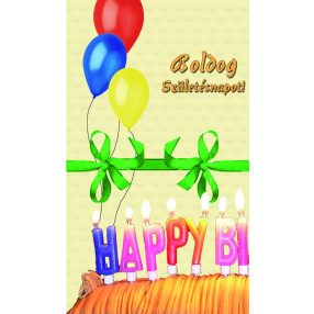   PAPÍRDOBOZ ITALOS, TEJESDOBOZ ALAKÚ, BOLDOG SZÜLETÉSNAPOT! FELIRAT