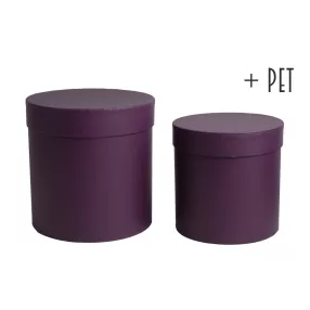 PAPÍRDOBOZ SZETT, 2 DARABOS, KEREK, BERRY CONSERVE + PET